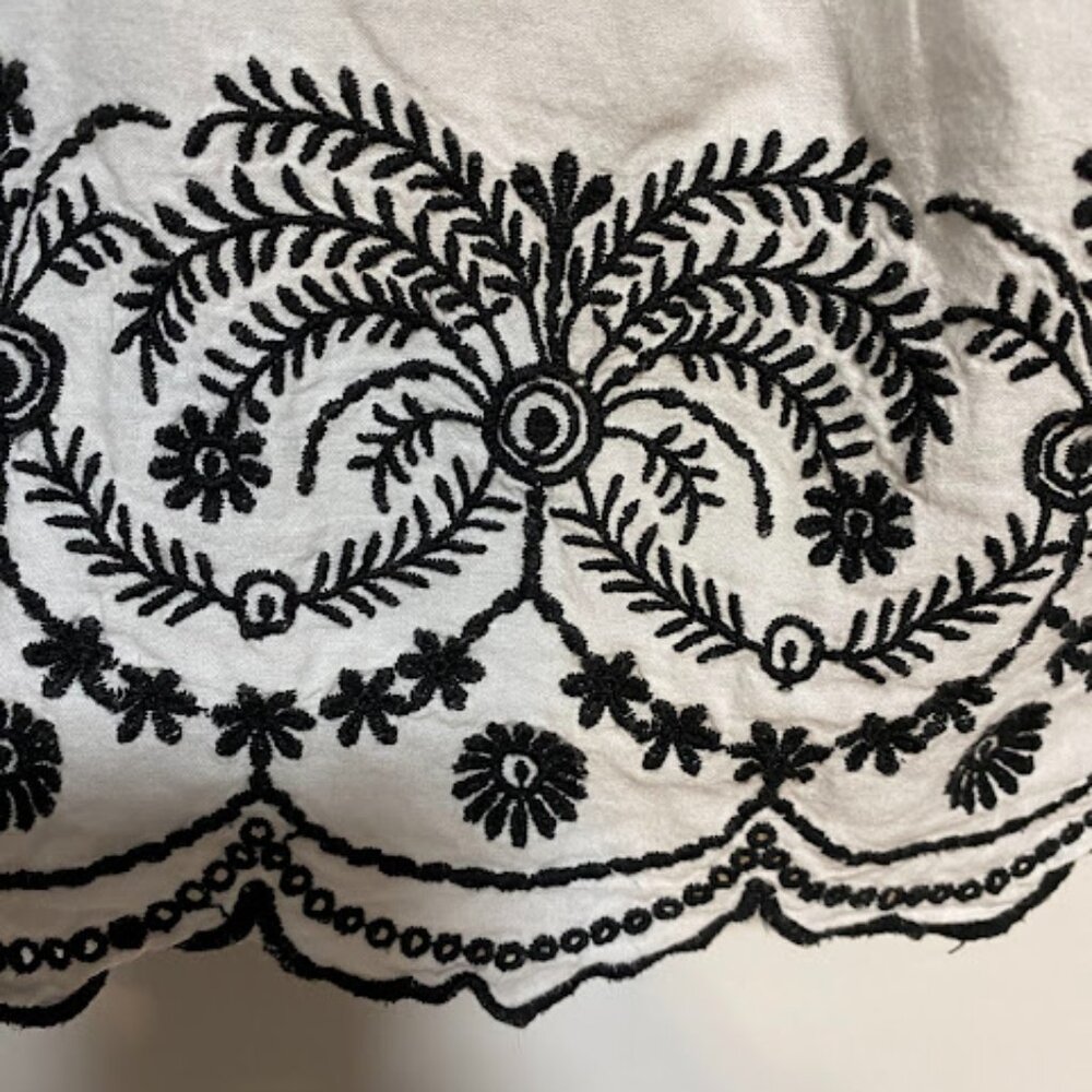 Zara Basic Collection White Boho Embroidered Wome… - image 4